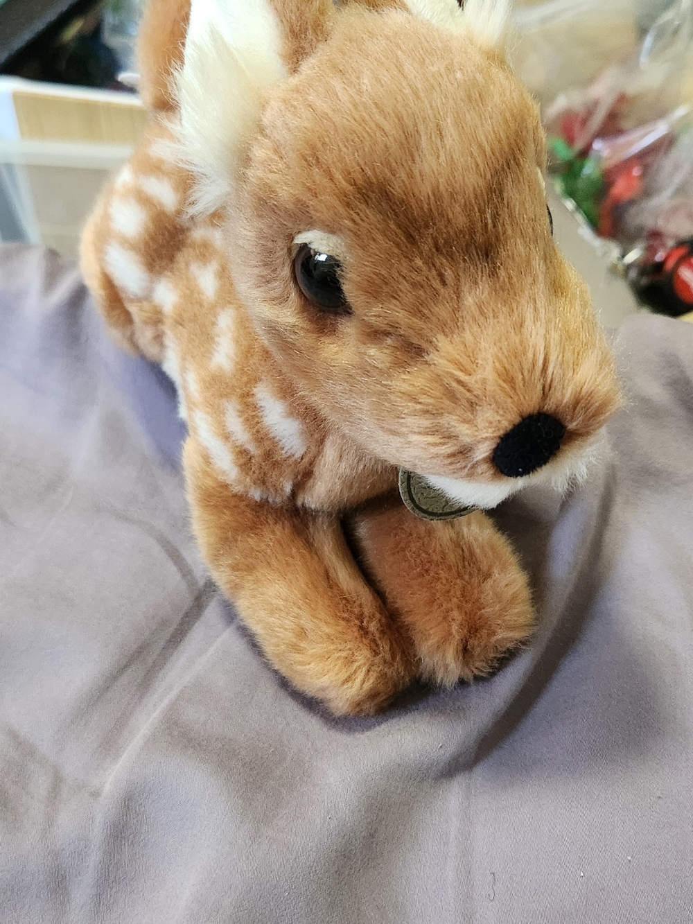 Russ Berrie Fawn Deer Yumiko Classics Tan White Spots Soft Stuffed Animal